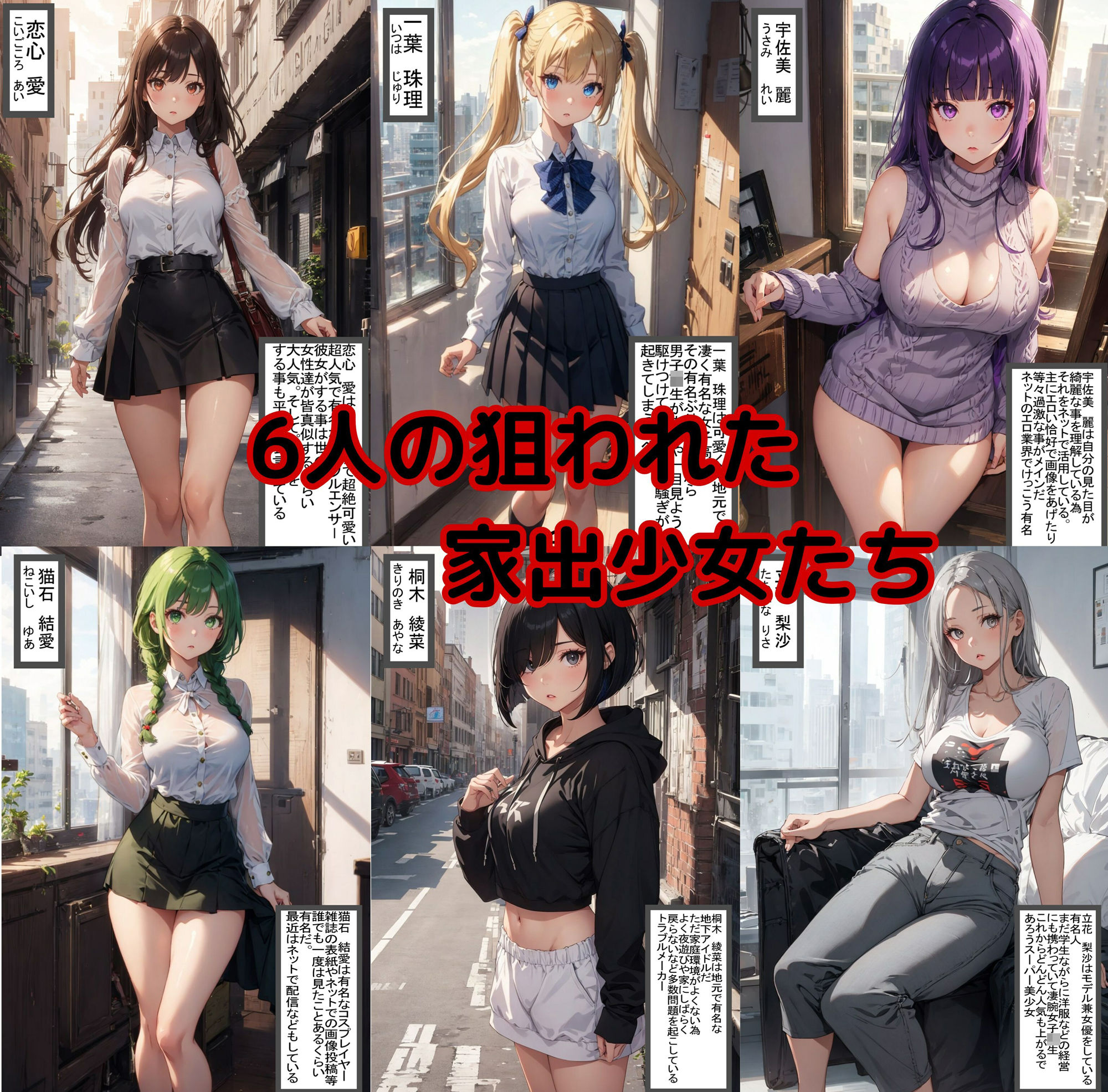 サンプル画像1:6人の狙われた家出少女 おじさん達の奴●【セリフ付き】(ゆゆの森) [d_348641]