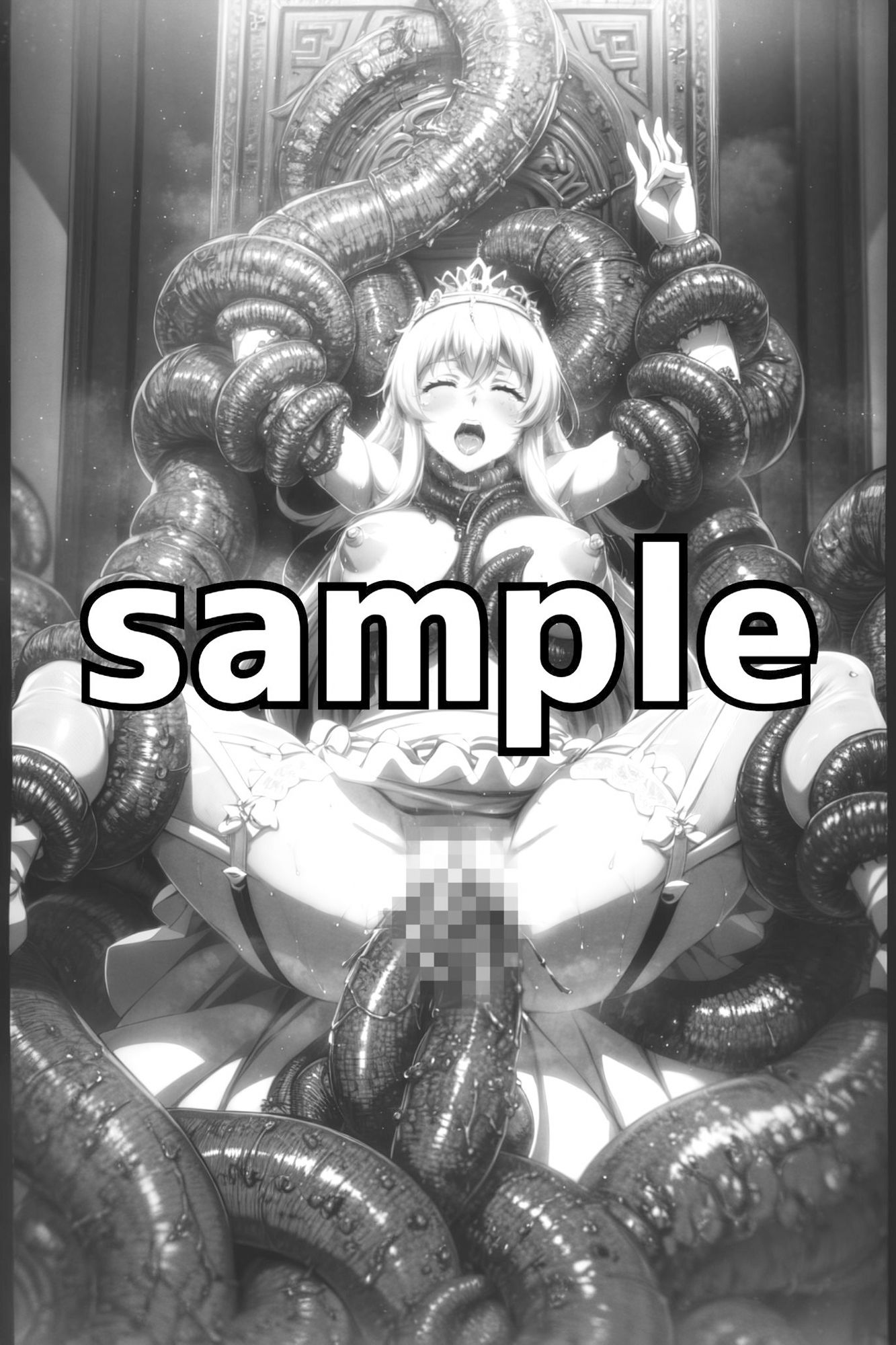サンプル画像3:触手玉座 〜捕らわれの姫〜(触手屋) [d_348804]