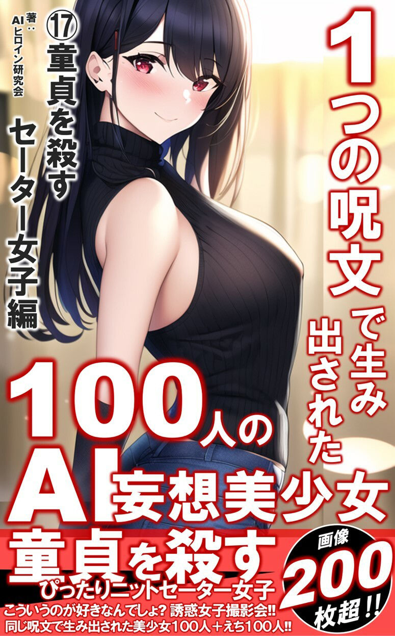 サンプル画像1:1つの呪文で生み出された100人のAI妄想美少女-17【童貞を殺すニットセーター女子編】(AIヒロイン研究会) [d_348930]