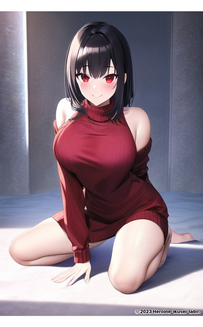 サンプル画像4:1つの呪文で生み出された100人のAI妄想美少女-17【童貞を殺すニットセーター女子編】(AIヒロイン研究会) [d_348930]