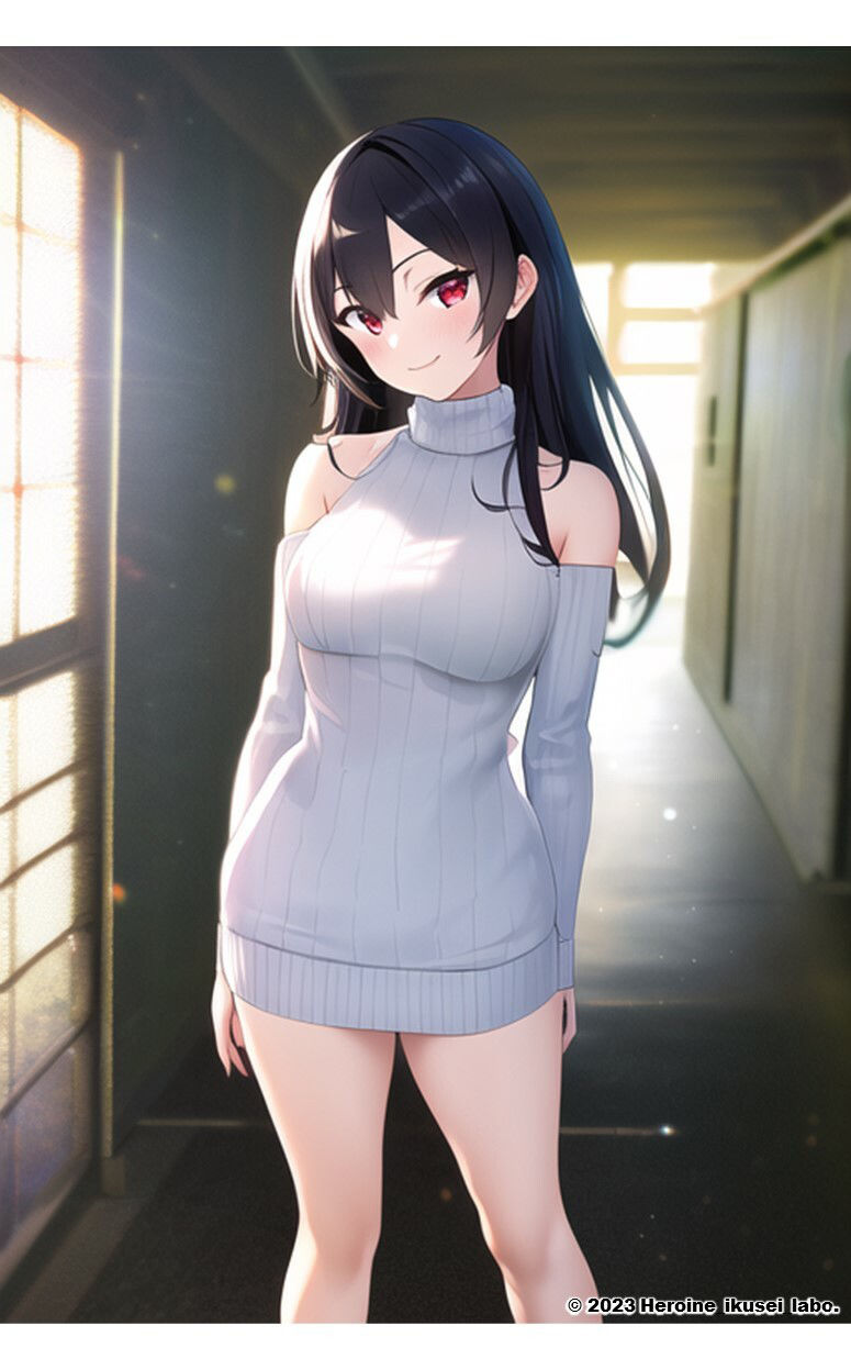 サンプル画像6:1つの呪文で生み出された100人のAI妄想美少女-17【童貞を殺すニットセーター女子編】(AIヒロイン研究会) [d_348930]