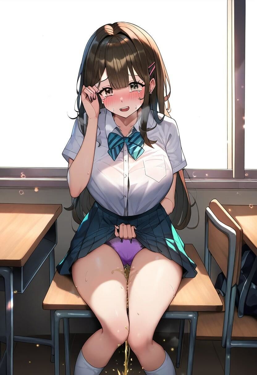 サンプル画像2:おしっこおもらし制服女子 「もう我慢できない」・411枚(猫にマタタビ) [d_348983]