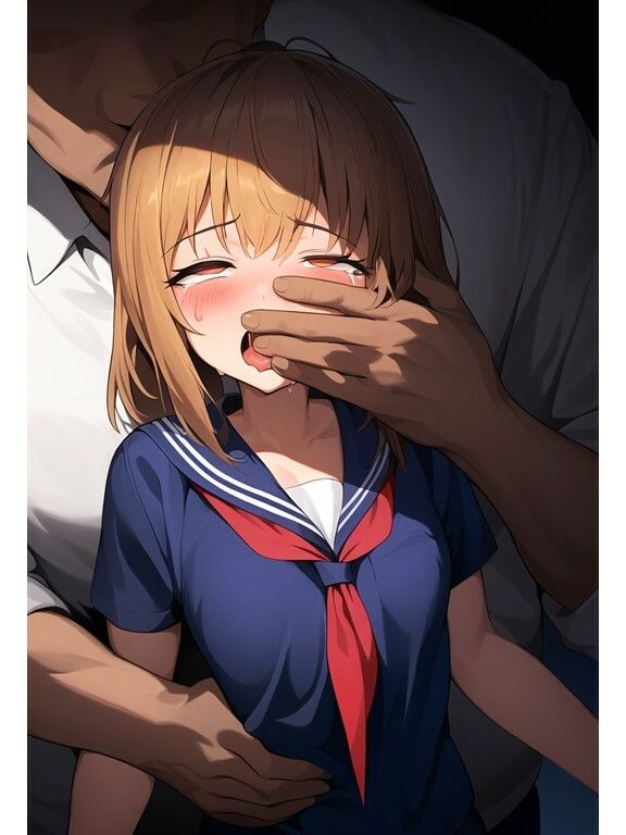 サンプル画像4:クロロホルムで口を塞がれて連れ去られるお嬢様学園の少女達(AI欲イラスト屋さん：わんたんめん) [d_348986]