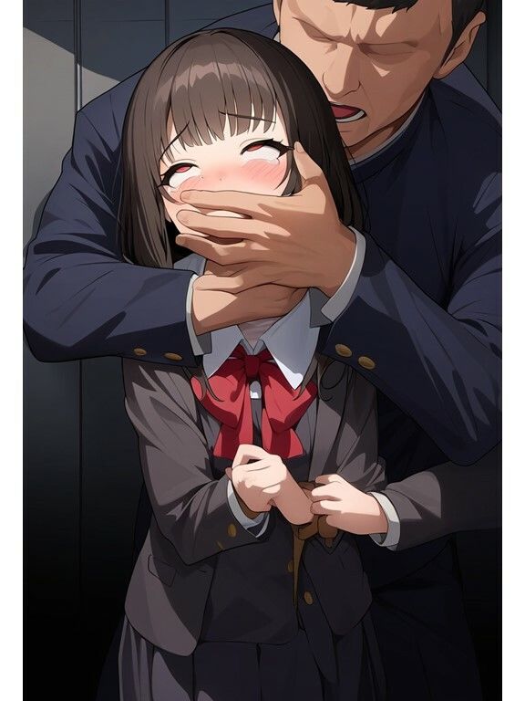 サンプル画像6:クロロホルムで口を塞がれて連れ去られるお嬢様学園の少女達(AI欲イラスト屋さん：わんたんめん) [d_348986]