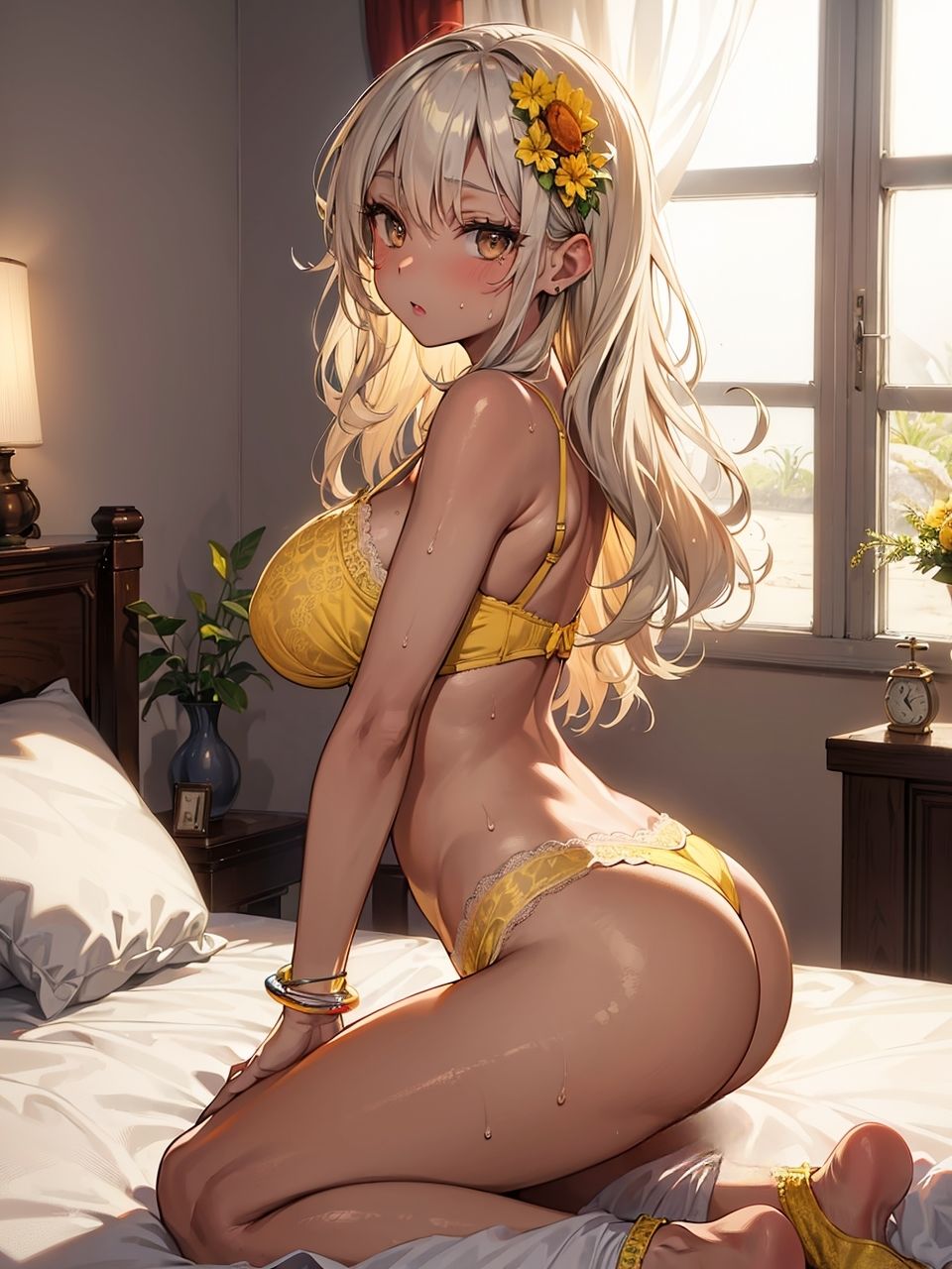 サンプル画像6:オタクに優しいギャルな彼女（実は処女）と海に来たCG集(妄想サチュレーション) [d_348995]