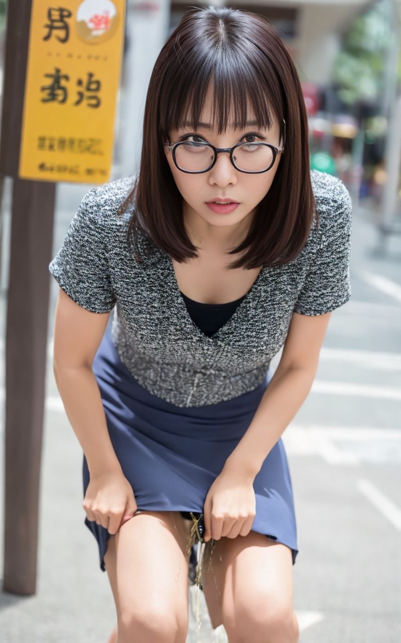 サンプル画像3:街中失禁人妻(P-AI planning) [d_349050]