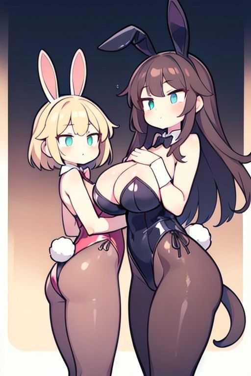 サンプル画像2:【微エロ】見上げるバニーガール デフォルメ編（ハイレグ・ローアングル）【総枚143数】(満点星) [d_349118]