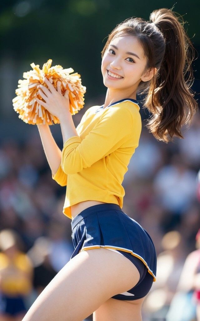 サンプル画像2:目線が奪われてしまうチアガールの美女 AIグラビア写真集 AI生成(デジタル・ヴィジョン・メディア) [d_349139]