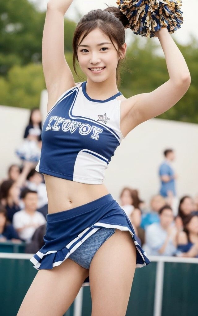 サンプル画像3:目線が奪われてしまうチアガールの美女 AIグラビア写真集 AI生成(デジタル・ヴィジョン・メディア) [d_349139]