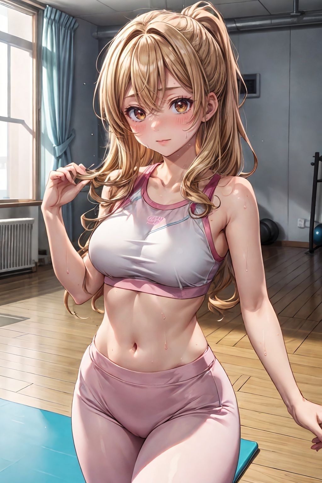 サンプル画像1:地元で一番の美女がヨガ教室に入部したらドスケベだった(だらだら2) [d_349230]