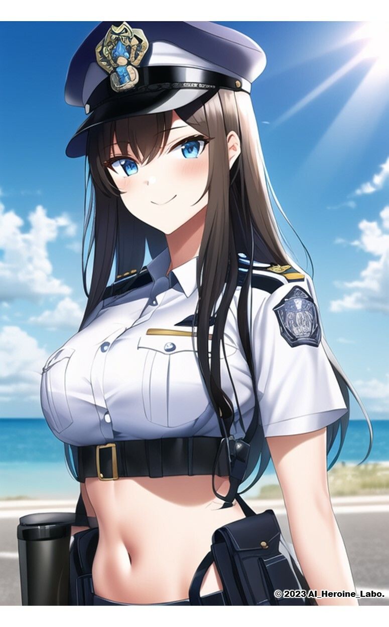 サンプル画像6:1つの呪文で生み出された100人のAI妄想美少女-18【検巨乳率No.1！ビキニポリス女子】(AIヒロイン研究会) [d_349282]