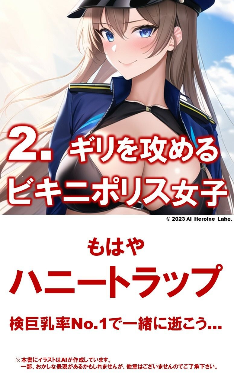 1つの呪文で生み出された100人のAI妄想美少女-18【検巨乳率No.1！ビキニポリス女子】