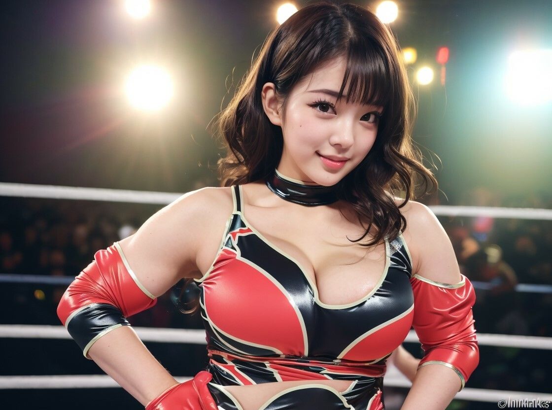 サンプル画像4:美巨乳女子プロレスラー【AI美女グラビア写真集】(妄想カメラマン) [d_349312]
