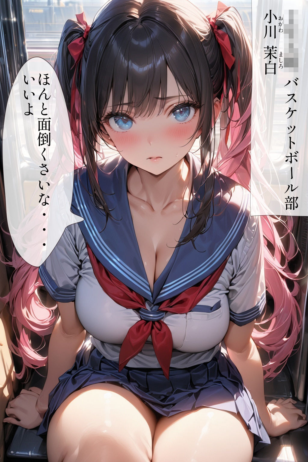 サンプル画像6:53キャラ セリフ付き 制服JK 即オチ2コマ 生ハメ当番 2(事務びーむ) [d_349368]