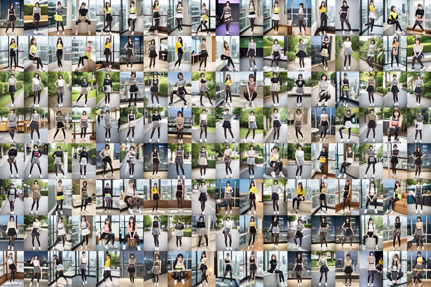 サンプル画像1:黒タイツとスニーカーと私〜超オシャレコーデ〜 – Black tights， sneakers， and me 〜Super fashionable outfit〜 -(あらぶるま) [d_349425]