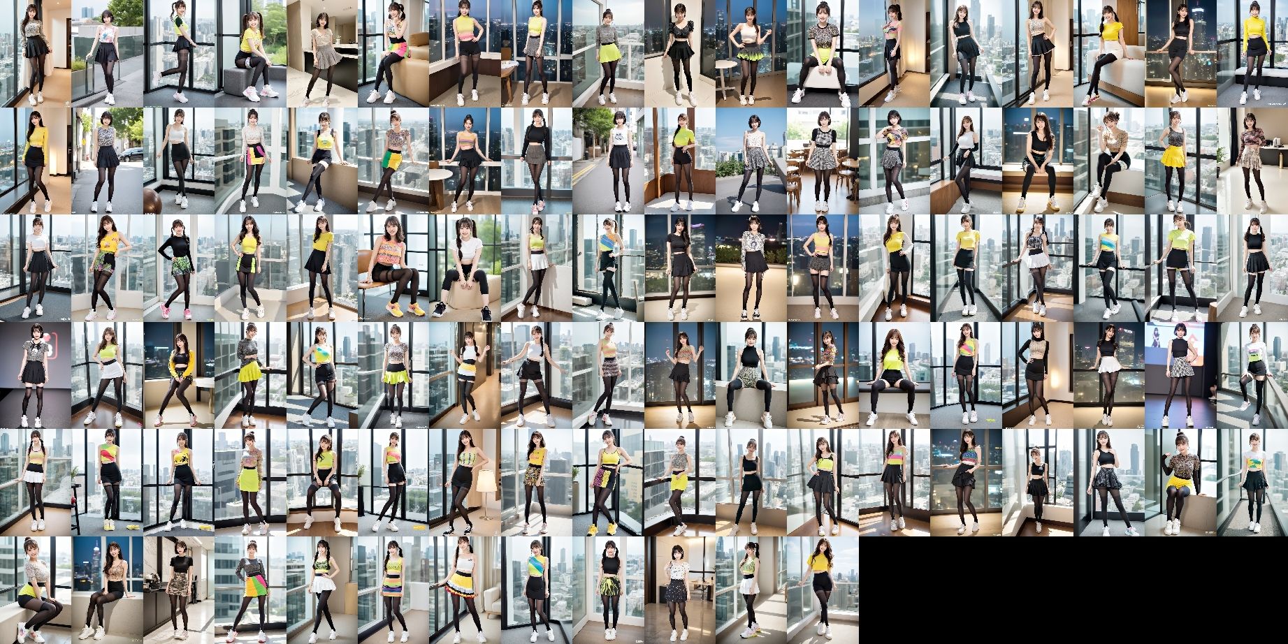 サンプル画像2:黒タイツとスニーカーと私〜超オシャレコーデ〜 – Black tights， sneakers， and me 〜Super fashionable outfit〜 -(あらぶるま) [d_349425]