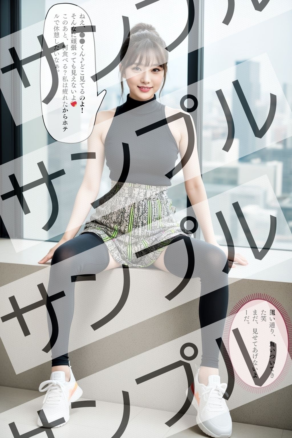 サンプル画像5:黒タイツとスニーカーと私〜超オシャレコーデ〜 – Black tights， sneakers， and me 〜Super fashionable outfit〜 -(あらぶるま) [d_349425]