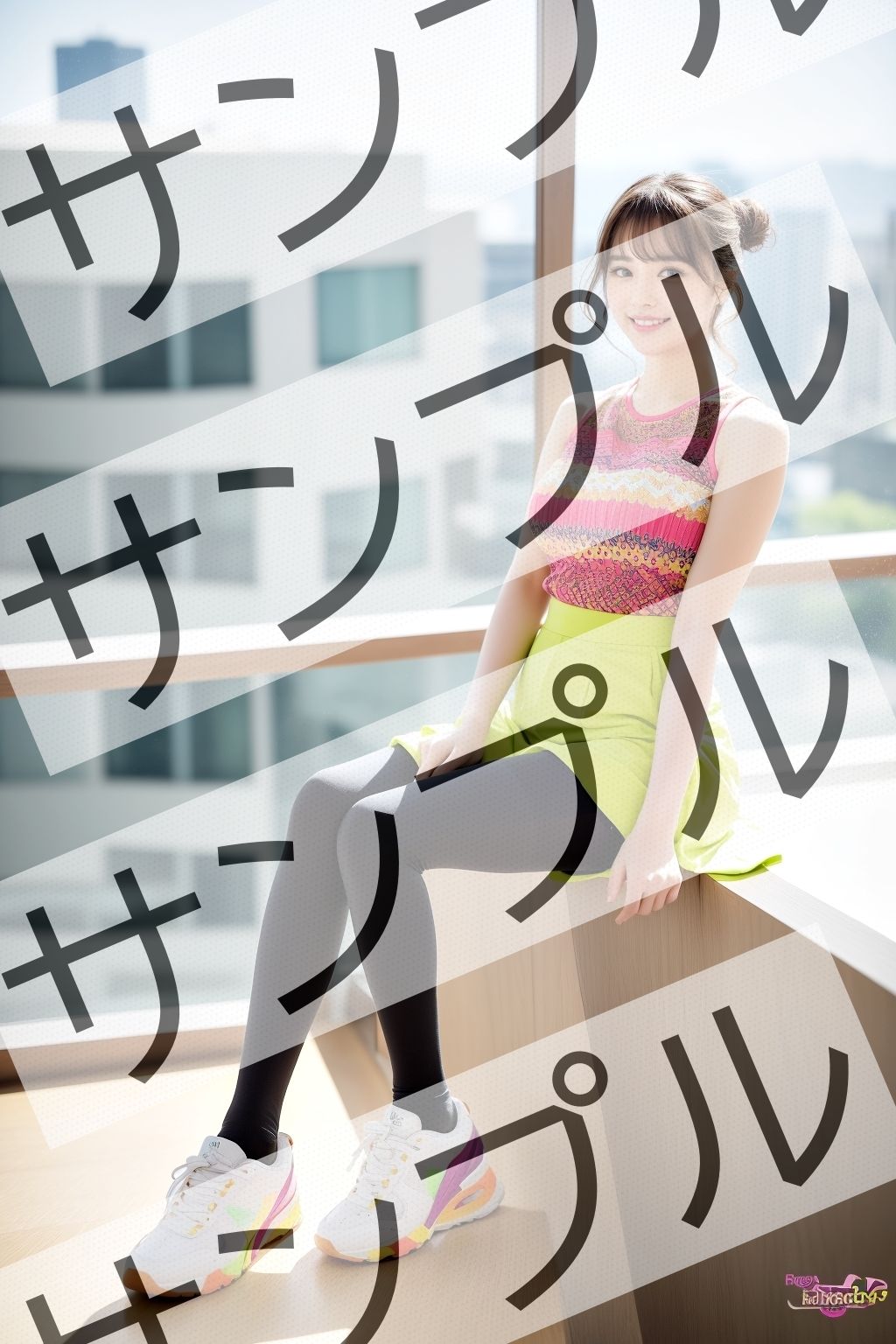 サンプル画像6:黒タイツとスニーカーと私〜超オシャレコーデ〜 – Black tights， sneakers， and me 〜Super fashionable outfit〜 -(あらぶるま) [d_349425]