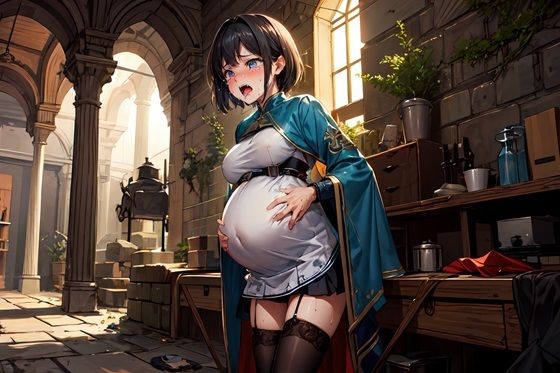 サンプル画像2:魔物の仔を孕む女性 vol.3(blue moonのAI画房) [d_349438]