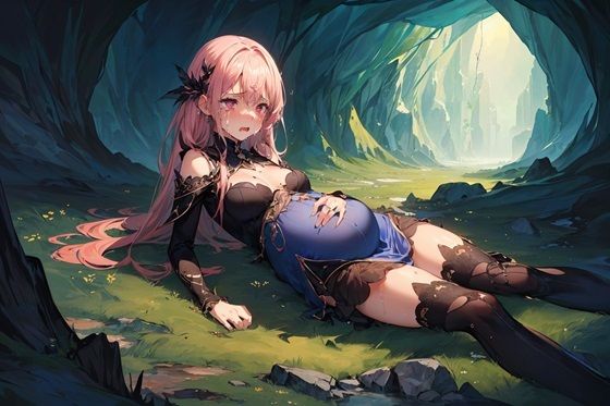 サンプル画像2:魔物の仔を孕む女性 vol.4(blue moonのAI画房) [d_349460]