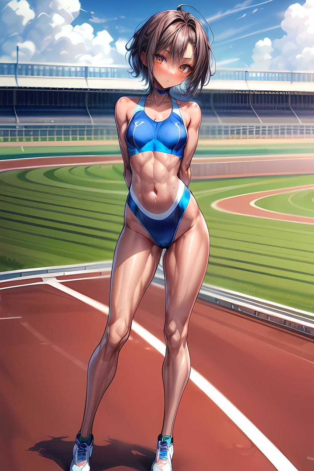 サンプル画像2:鍛えられた女子陸上部員達の健康的な肉体美(タマナシノオオカミ) [d_349609]