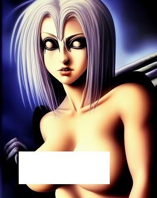 サンプル画像2:ホラーアート:この強烈な眼力と美乳でイカされそう(MUTANTITS) [d_349643]