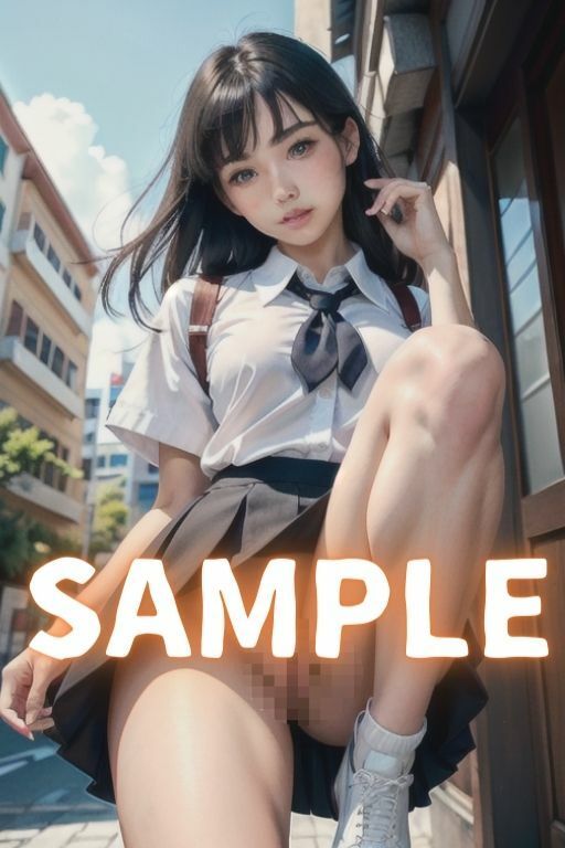 サンプル画像3:悪徳カメラマンにパンチラ撮影のついでに強引に中出しまでされちゃう気の弱い制服女子(AIソルト) [d_349677]