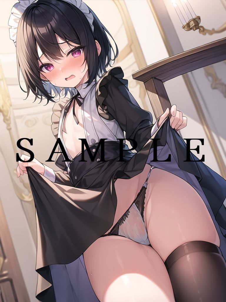 サンプル画像3:可愛い男の娘メイドがスカートをめくってパンツを見せてくれるだけパック(深海だぁくねす) [d_349749]