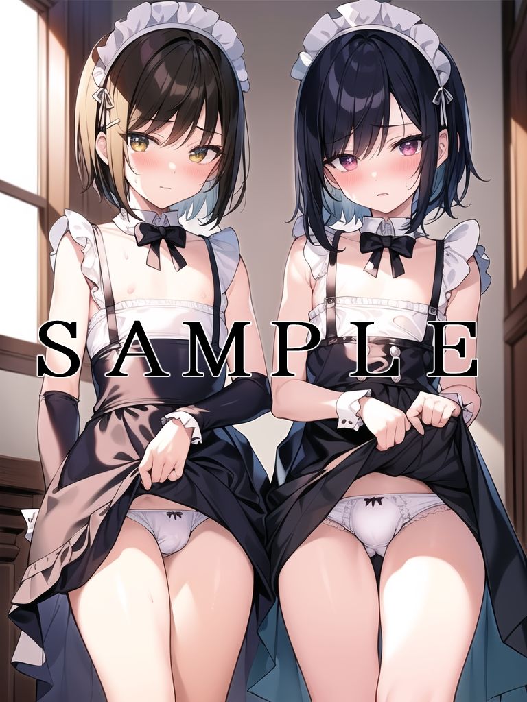 サンプル画像6:可愛い男の娘メイドがスカートをめくってパンツを見せてくれるだけパック(深海だぁくねす) [d_349749]