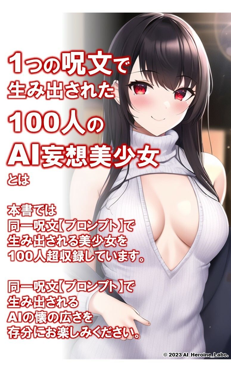 サンプル画像2:1つの呪文で生み出された100人のAI妄想美少女-19【童貞を殺すニットセーター女子編2】(AIヒロイン研究会) [d_349762]