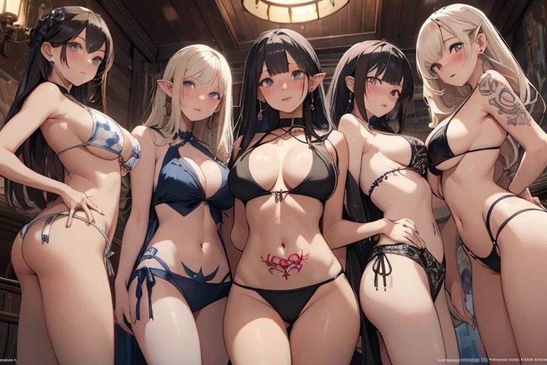 サンプル画像2:【微エロ】淫紋×エルフ×ビキニコレクション【総枚数178枚】(満点星) [d_349821]