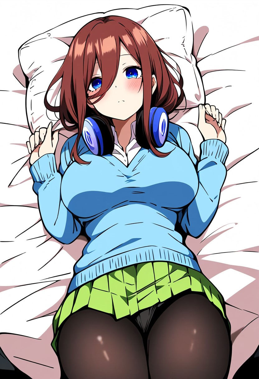 サンプル画像2:◯野 三玖（五等分の◯嫁） – 今日はこれで(今日はこれで) [d_349955]