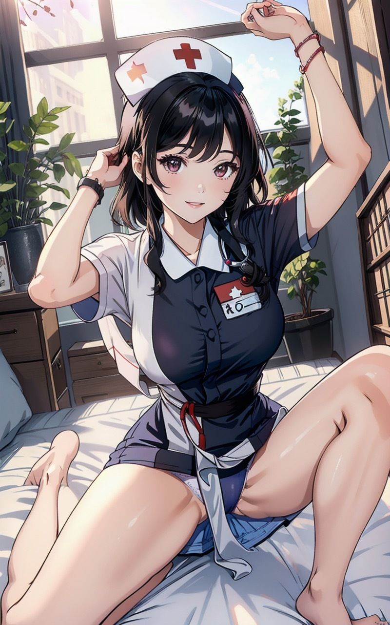 サンプル画像2:【超高画質グラビア写真集】ナースの下着。癒しの50枚〜3巻〜(あふれる母性【AIイラスト】) [d_350013]