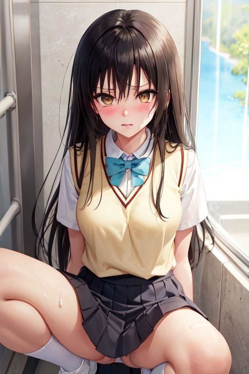 サンプル画像3:T◯LOVEる 古◯川 唯みたいな女の子(縦軸と無花果) [d_350031]