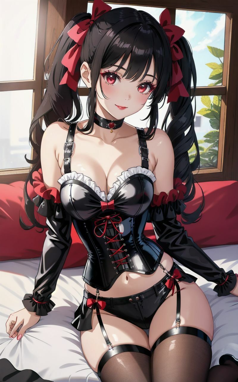 サンプル画像1:【超高画質グラビア写真集】地雷系女子の下着。かわいい50枚〜3巻〜(おにかわAI【イラスト】) [d_350063]