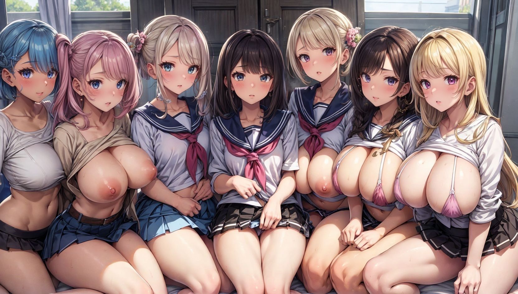 サンプル画像3:ハーレムギャル学園(だらしない体) [d_350081]