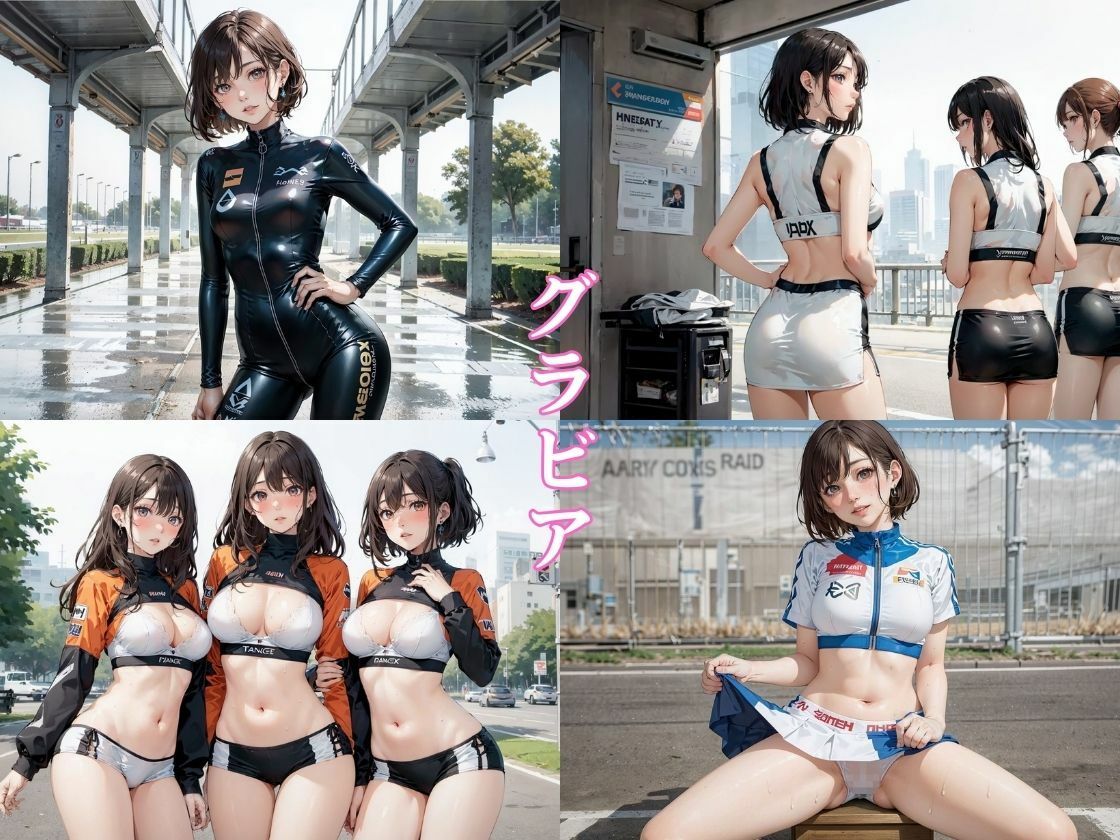 サンプル画像2:サーキットの試乗会に行ったらレースクイーンの体験試乗会だった(ちゅぷまる。) [d_350127]