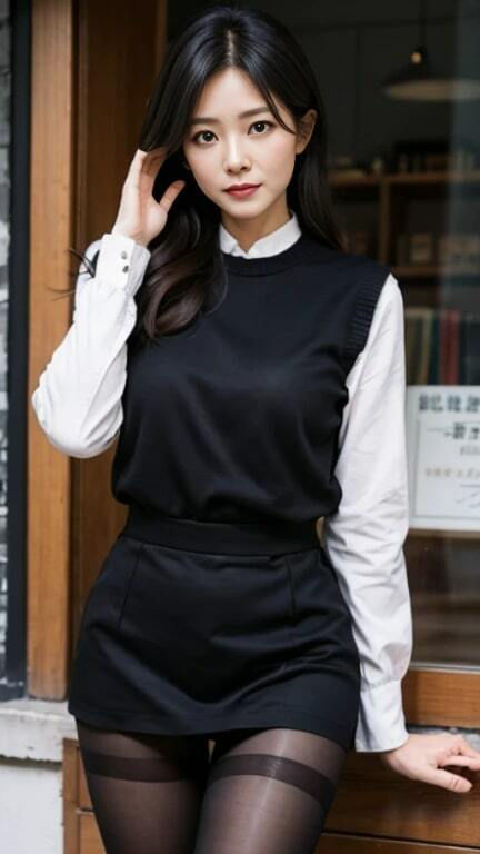 サンプル画像1:黒パンスト姿のおねえさんたち(色気の垂れ流し) [d_350205]