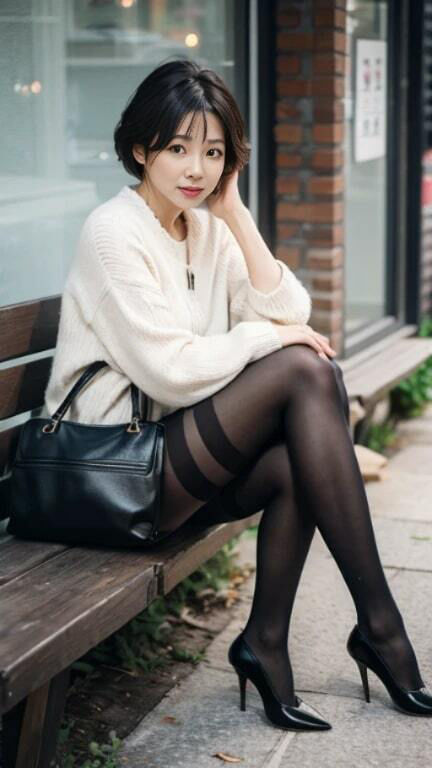 サンプル画像2:黒パンスト姿のおねえさんたち(色気の垂れ流し) [d_350205]