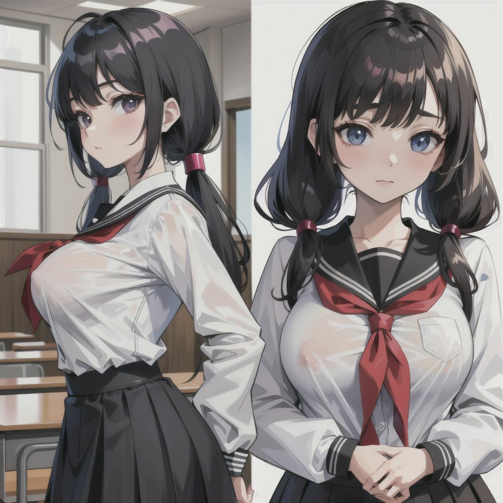 サンプル画像5:ツインテールの巨乳美少女がブラ忘れてます！(yuujin) [d_350224]