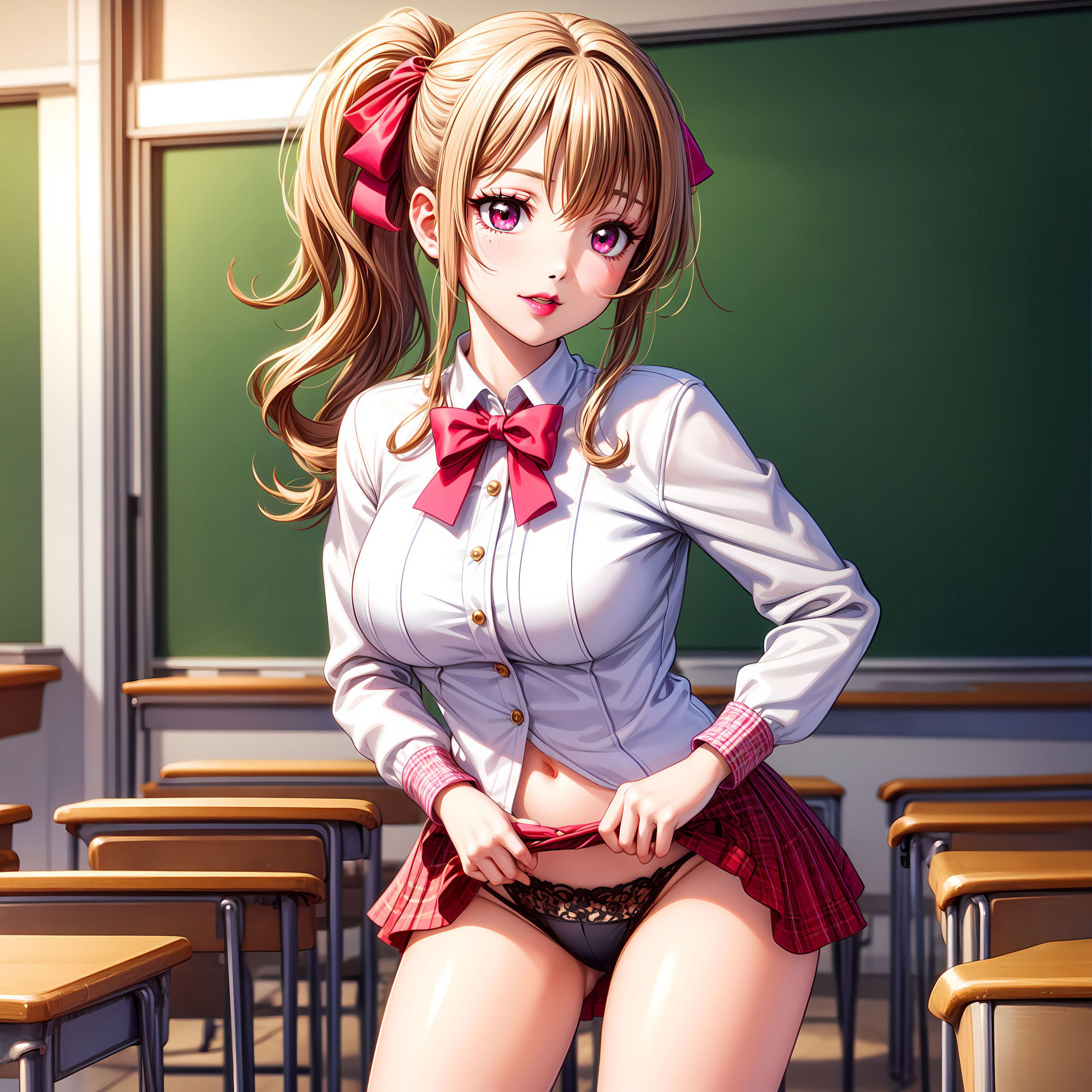 サンプル画像1:AIイラスト集004/女子学生との放課後/04(AI FRONTIER) [d_350257]