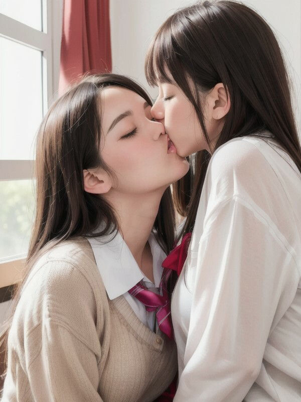 サンプル画像1:百合キス〜とほとき乙女たちの柔唇(妄想シンギュラリティ研究所) [d_350407]