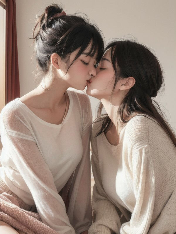サンプル画像4:百合キス〜とほとき乙女たちの柔唇(妄想シンギュラリティ研究所) [d_350407]