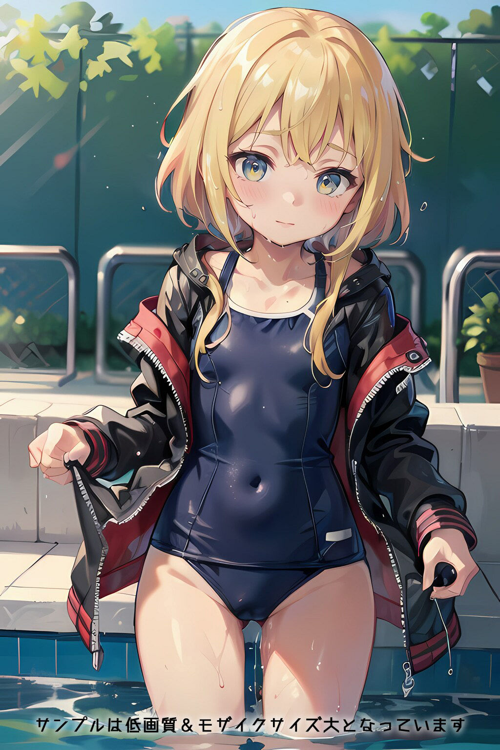 サンプル画像6:半裸繚乱 濡れ透け学生服編(0番のりば) [d_350408]