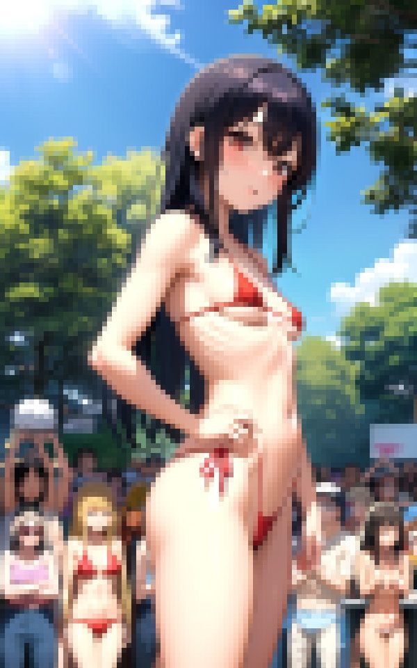 サンプル画像5:いきなりプールで露出(魅惑の花宵) [d_350436]