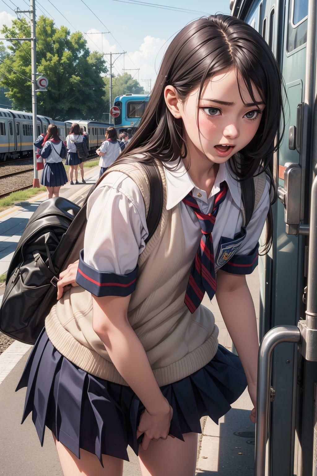 サンプル画像3:制服少女に触っちゃOH！(エクスタシーオデッセイ) [d_350595]