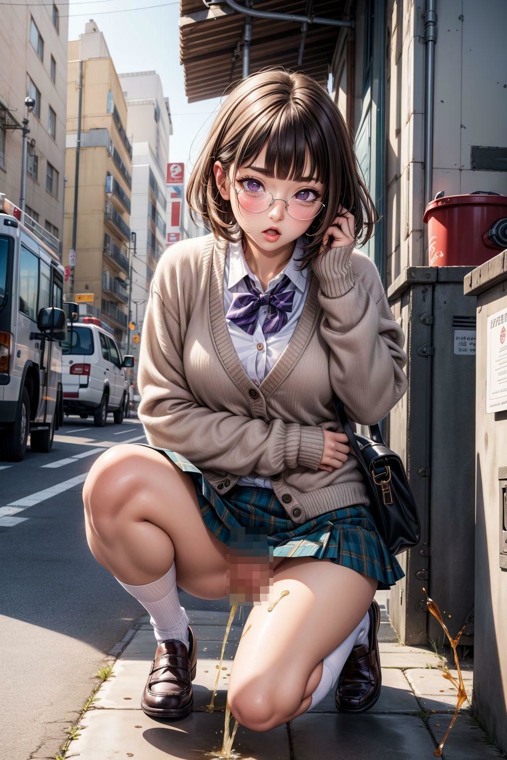 サンプル画像5:制服少女笑いかけおしっこ(ネオンノクターン) [d_350864]