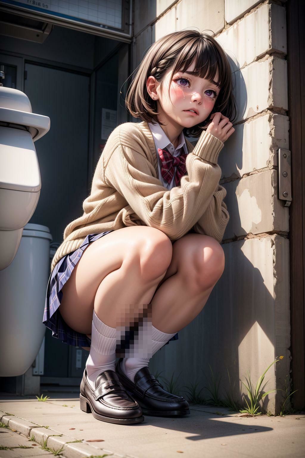 サンプル画像6:制服少女笑いかけおしっこ(ネオンノクターン) [d_350864]