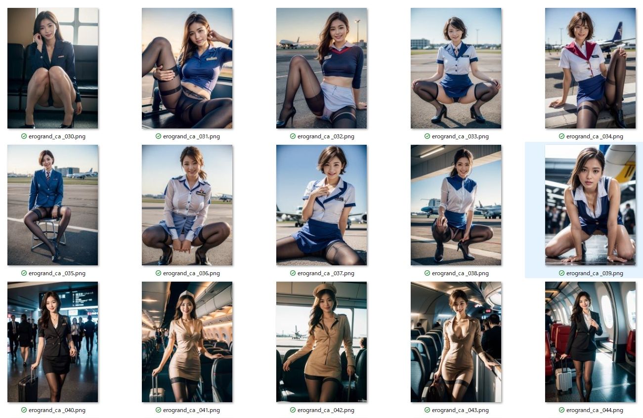 サンプル画像1:エロス航空CAの着エロ写真展【大開脚展 】の図録(エログランド) [d_350886]