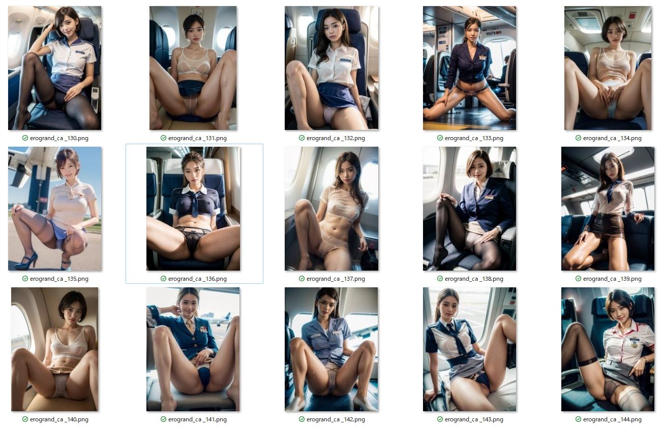 サンプル画像2:エロス航空CAの着エロ写真展【大開脚展 】の図録(エログランド) [d_350886]